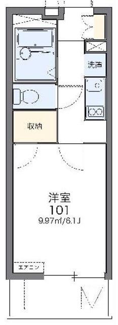 レオパレスアルタ殿町(1K/1階)の間取り写真