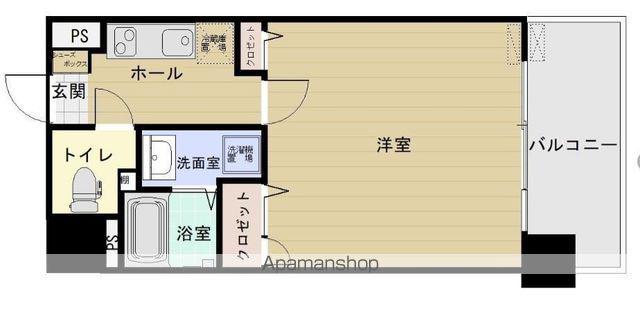 リバティR天神 2(1K/5階)の間取り写真