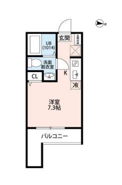 VENUS LAGOON 白幡仲町(ワンルーム/1階)の間取り写真