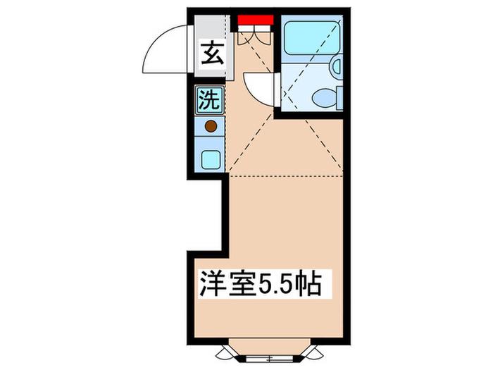 ネオステーションプラザ日吉(ワンルーム/2階)の間取り写真