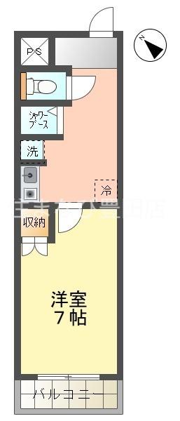アイルーム豊田永覚II(1K/2階)の間取り写真