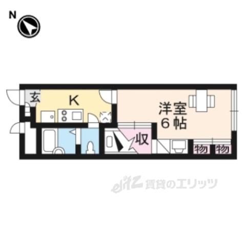 レオパレスパストラーレⅡ(1K/1階)の間取り写真
