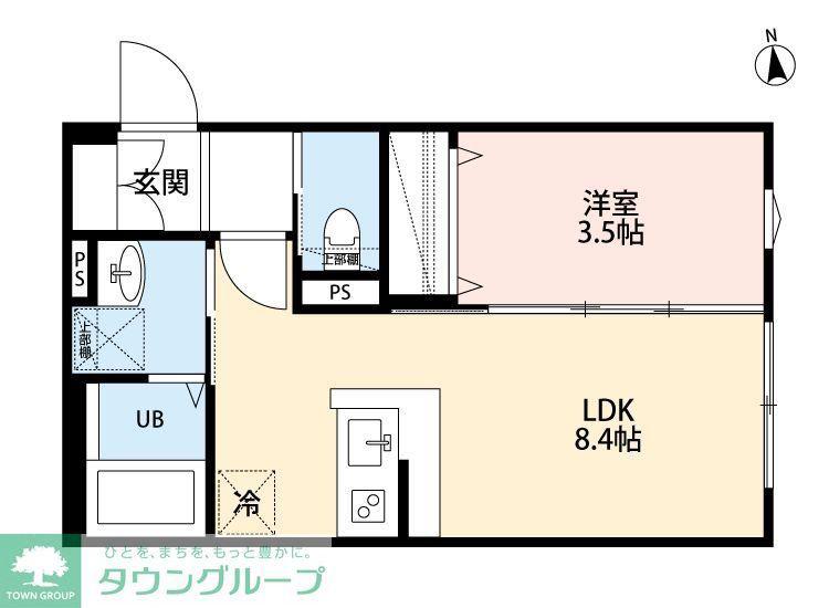 DESIGNER TOKYO(1LDK/3階)の間取り写真