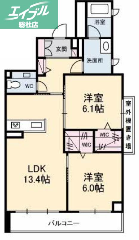センテレオグルース(2LDK/3階)の間取り写真