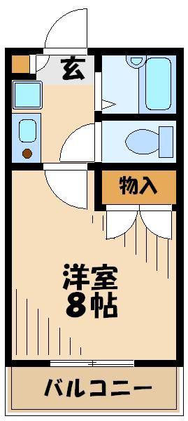 レオパレスドミールK(1K/2階)の間取り写真