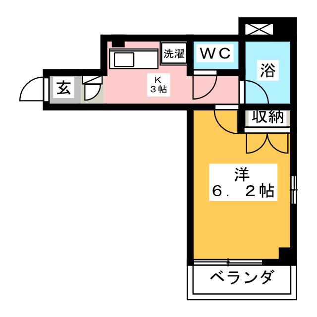 キャナルOGAWA(1K/4階)の間取り写真