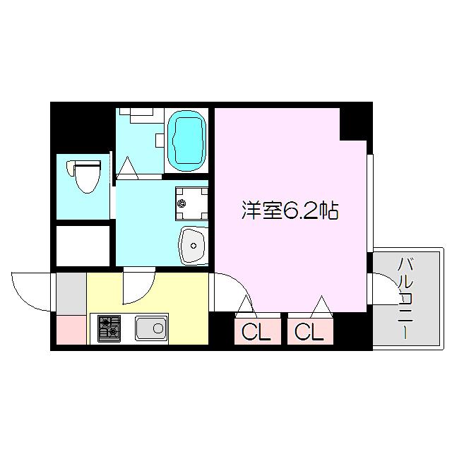 S-RESIDENCE新大阪RISH(1K/3階)の間取り写真