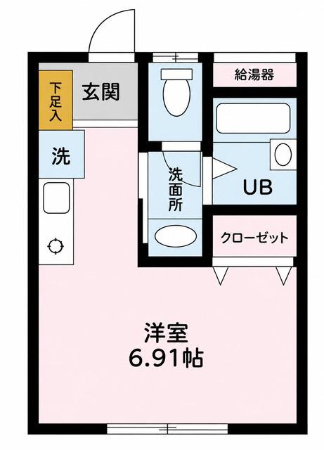 アヴァンセ立石I(ワンルーム/1階)の間取り写真