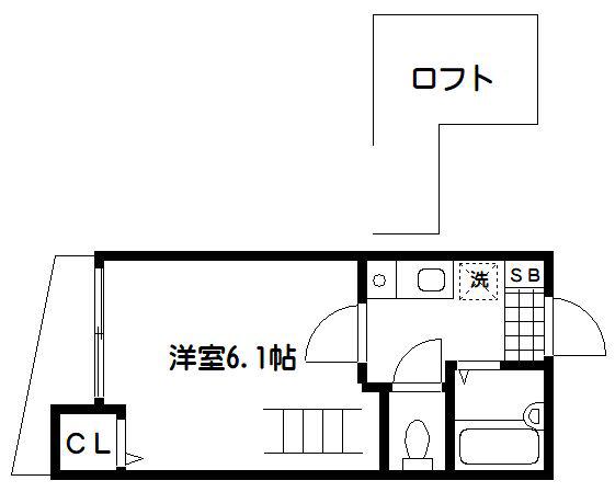 クレステージ中野(1K/1階)の間取り写真