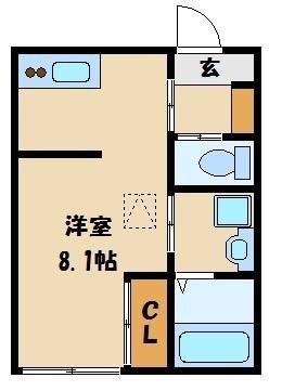 レグノ大宮大和田(ワンルーム/1階)の間取り写真