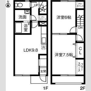 SUNNY(2LDK/1階)の間取り写真