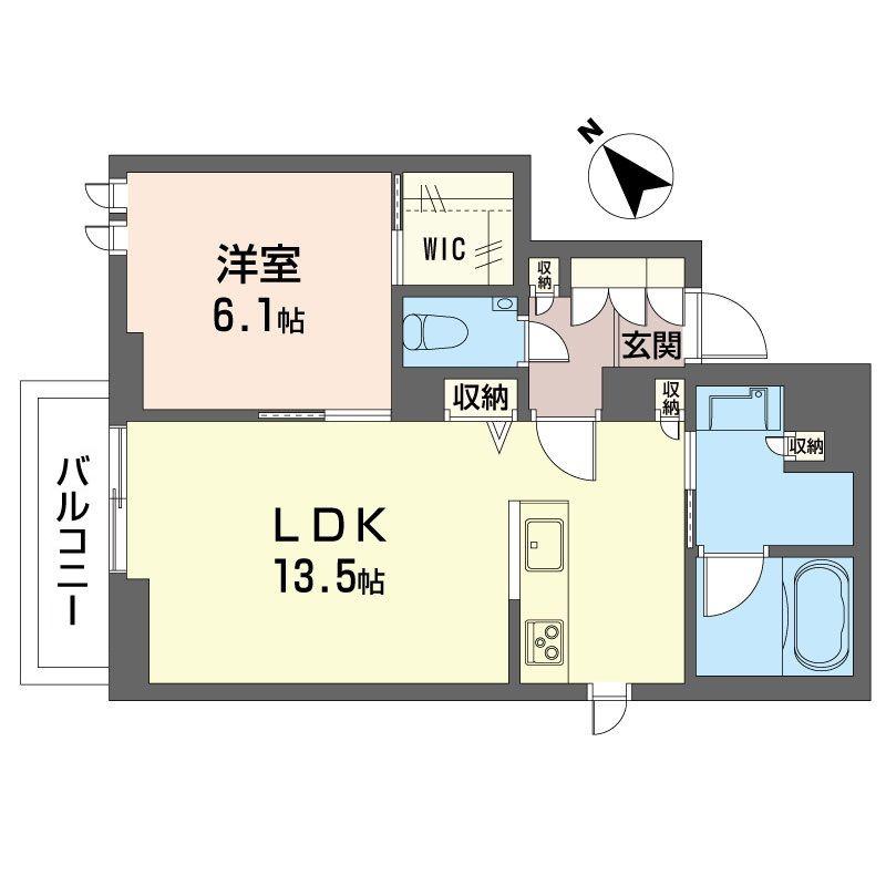 アミコート東山(1LDK/3階)の間取り写真