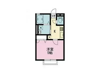 パークヒル杉田(1K/2階)の間取り写真