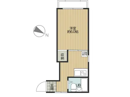 コーポ竹本(1K/3階)の間取り写真