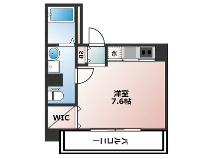 ドゥーエ江坂I(ワンルーム/7階)の間取り写真