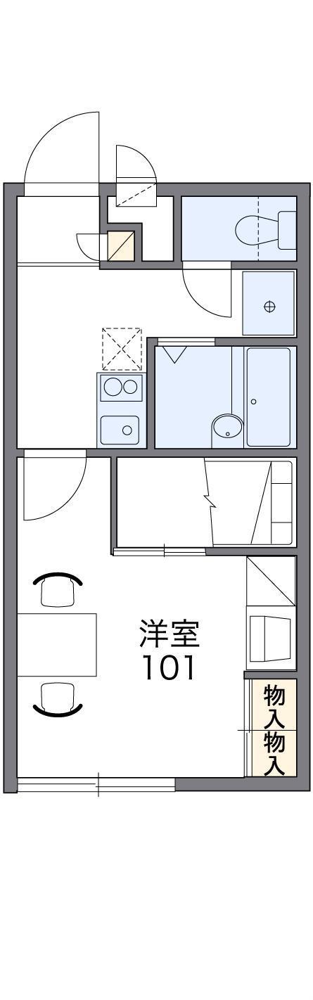 レオパレスケヤキ(1K/2階)の間取り写真