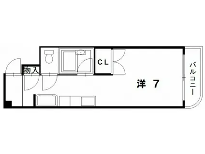 K&Sレジデンス(ワンルーム/3階)の間取り写真