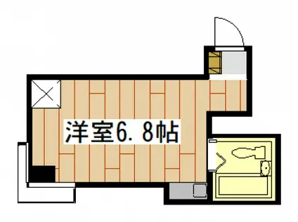 シェルコート若松町(ワンルーム/2階)の間取り写真