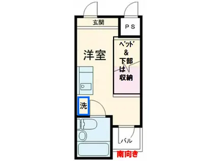 TOPROOM・品川第二(ワンルーム/9階)の間取り写真