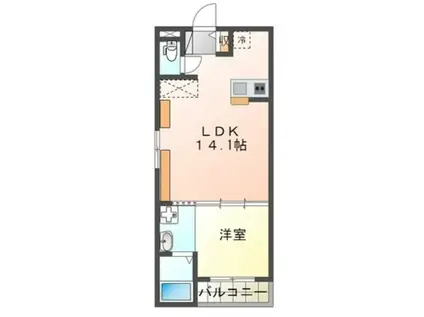 CICLAMINO(1LDK/2階)の間取り写真