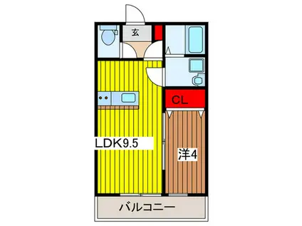 キャメル岩槻加倉(1LDK/2階)の間取り写真