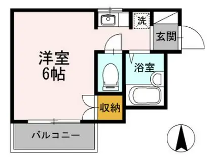 メゾンファインIII(ワンルーム/1階)の間取り写真