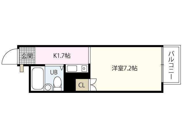 ピア大竹(1K/4階)の間取り写真