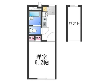 レオパレス大宮(1K/1階)の間取り写真