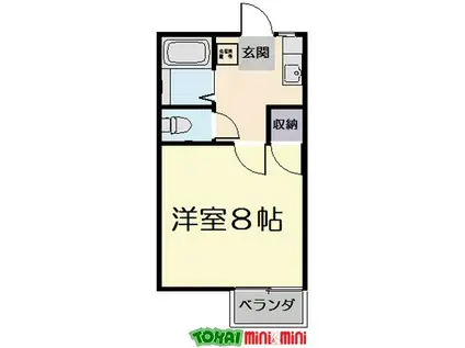 M・HOUSE(1K/1階)の間取り写真