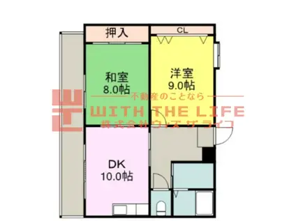 アーニスト野中(3DK/3階)の間取り写真