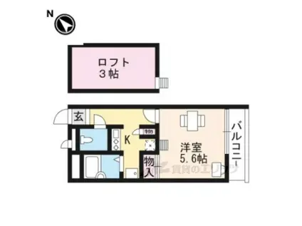 レオパレス琵琶湖(1K/2階)の間取り写真