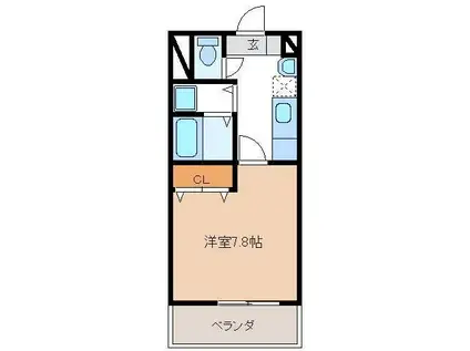 メゾンドOASIS(1K/3階)の間取り写真