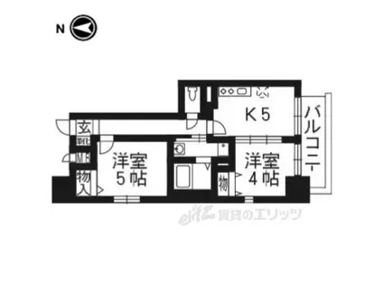ベラジオ烏丸御池(2K/3階)の間取り写真