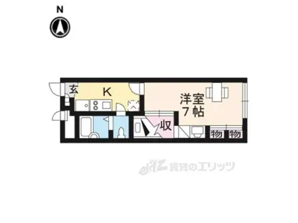 レオパレスすみれⅡ(1K/1階)の間取り写真