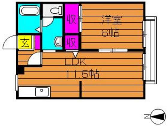 ライフステージ(1LDK/1階)の間取り写真