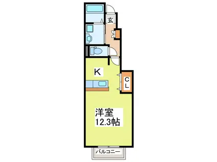 メゾン・ド・タカラ(ワンルーム/1階)の間取り写真