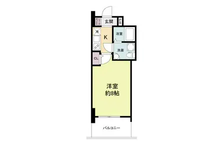 セレニテ桜川駅前プリエ(1K/14階)の間取り写真