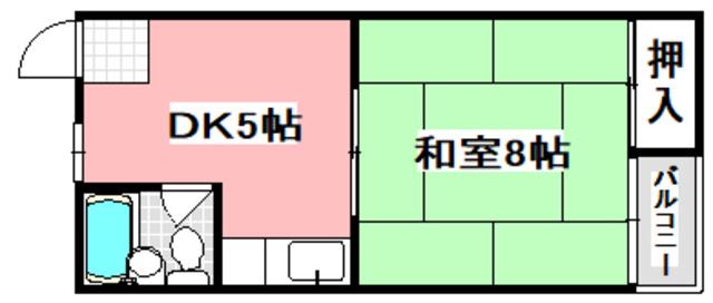 コーポ長谷川(1DK/1階)の間取り写真