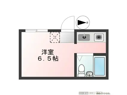 STバード(ワンルーム/2階)の間取り写真