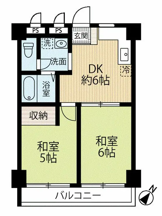 エスカイア上尾 5階階 間取り