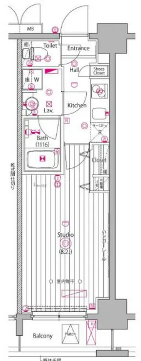 グランド・ガーラ白金高輪II 6階階 間取り