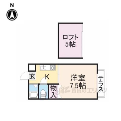 メゾンあすか(1K/1階)の間取り写真