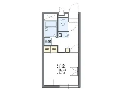 レオパレスヒルデナーハイム(1K/2階)の間取り写真