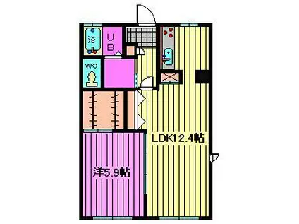 シャーメゾンフィオーレB(1LDK/1階)の間取り写真