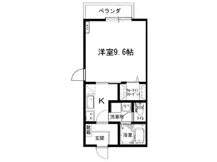 パストラル室本1号地(1K/1階)の間取り写真