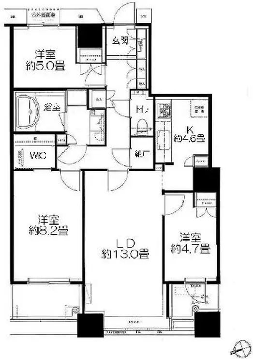 芝浦アイランドグローヴタワー 32階階 間取り