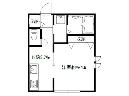 サニーグレイス(1K/1階)の間取り写真
