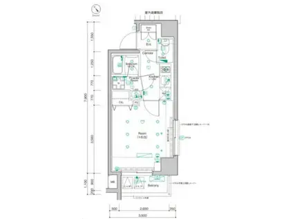 シーフォルム南池袋(1K/3階)の間取り写真