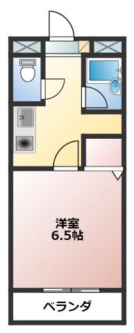 大原ビル(1K/6階)の間取り写真