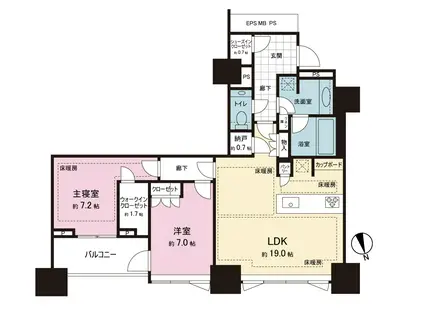 三田ガーデンヒルズ(3LDK/13階)の間取り写真